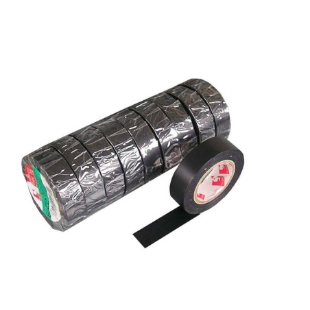 Adhésifs noir électricité (x10 rouleaux)