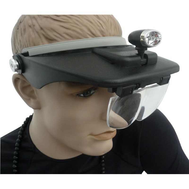 Casquette loupe à éclairage led