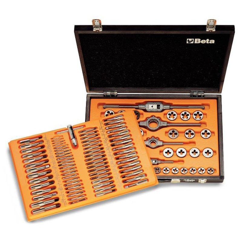 Coffret bois tarauds filieres PROMO