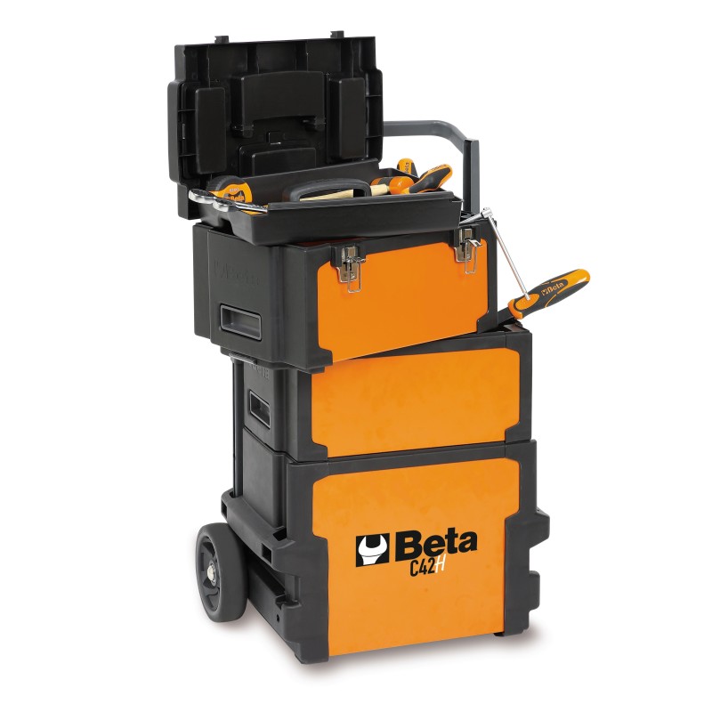 Chariot 3 coffres superposables C42H